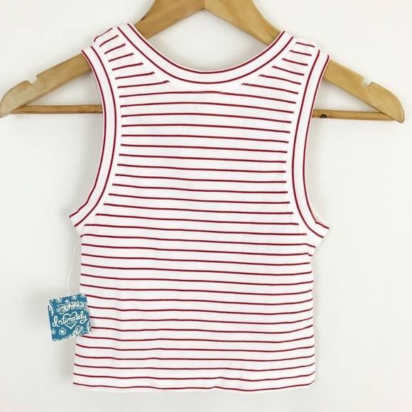 Free People Womens Tank Top Seamless Stripe (P31) - Picture 4 of 5